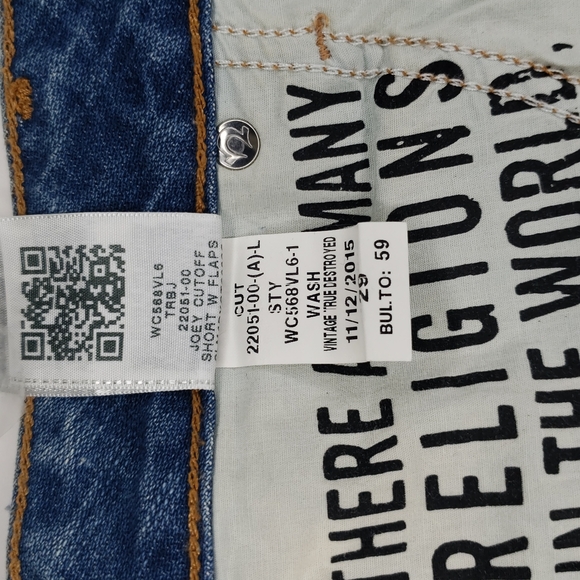 True Religion Joey Cut Off Short - 29 - Light Blue - Picture 6 of 8